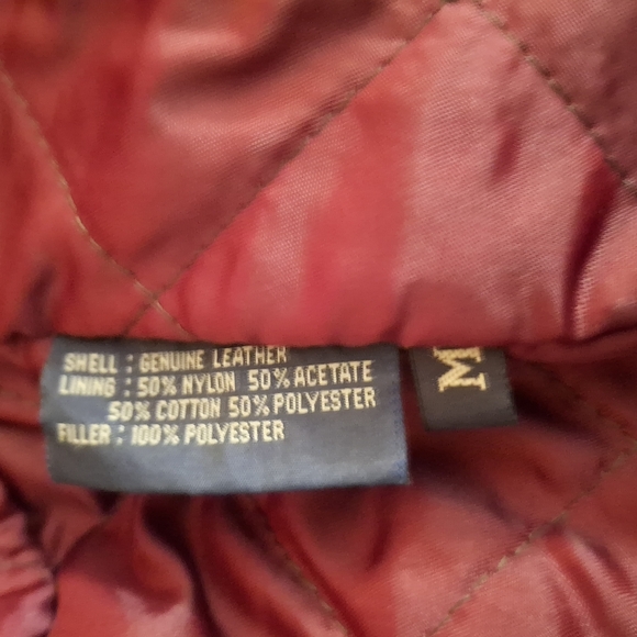 Vintage Winlit Navy and Brown Women's Suede And Leather Bomber Jacket - Picture 6 of 9